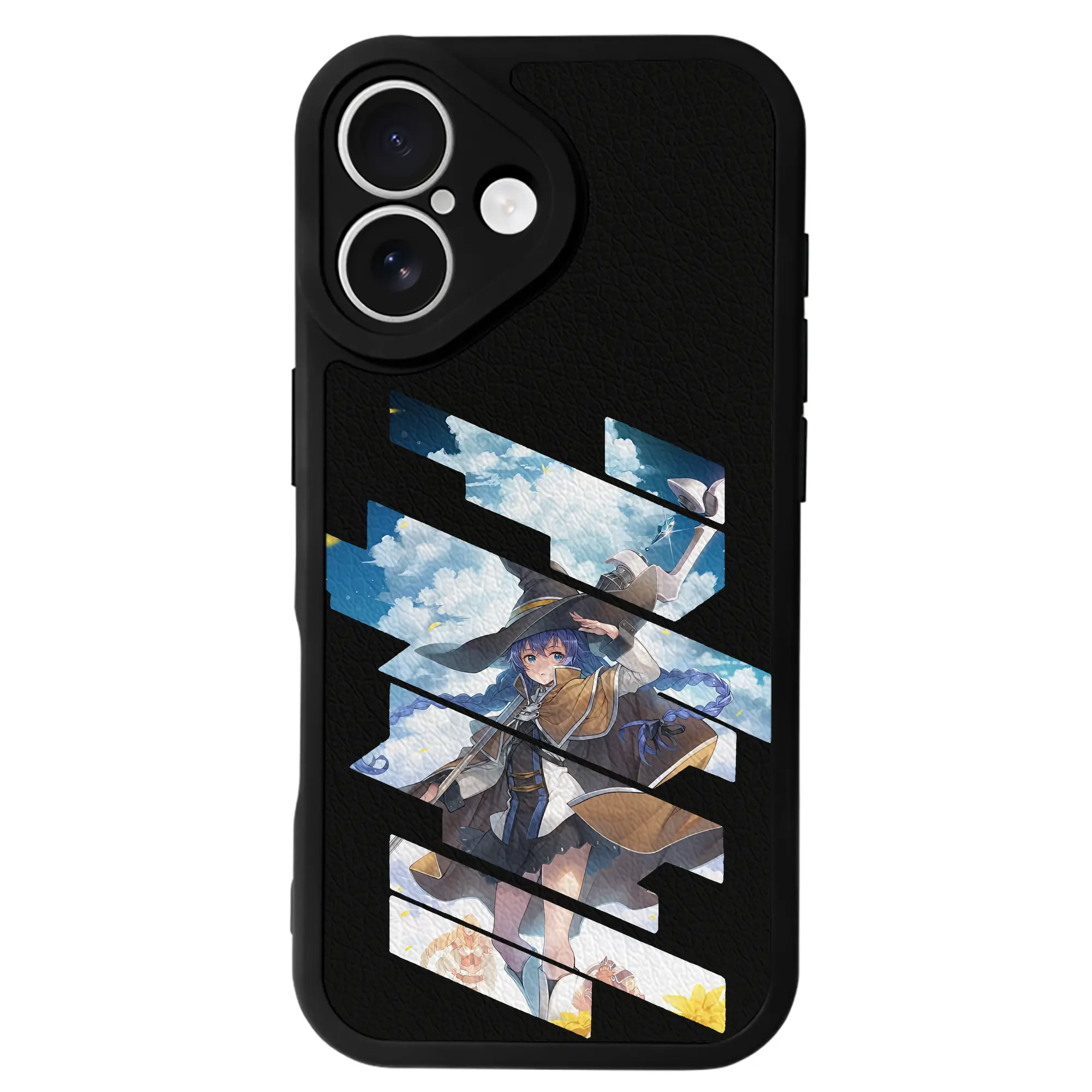 無職転生 グッズ,ロキシー・ミグルディア - IPhone 16シリーズ対応 ・ シリコンスマホケース ・ レザー調 ・ 高精度フィット ・ 耐衝撃 ・ ワイヤレス充電対応 ・ 精密カット